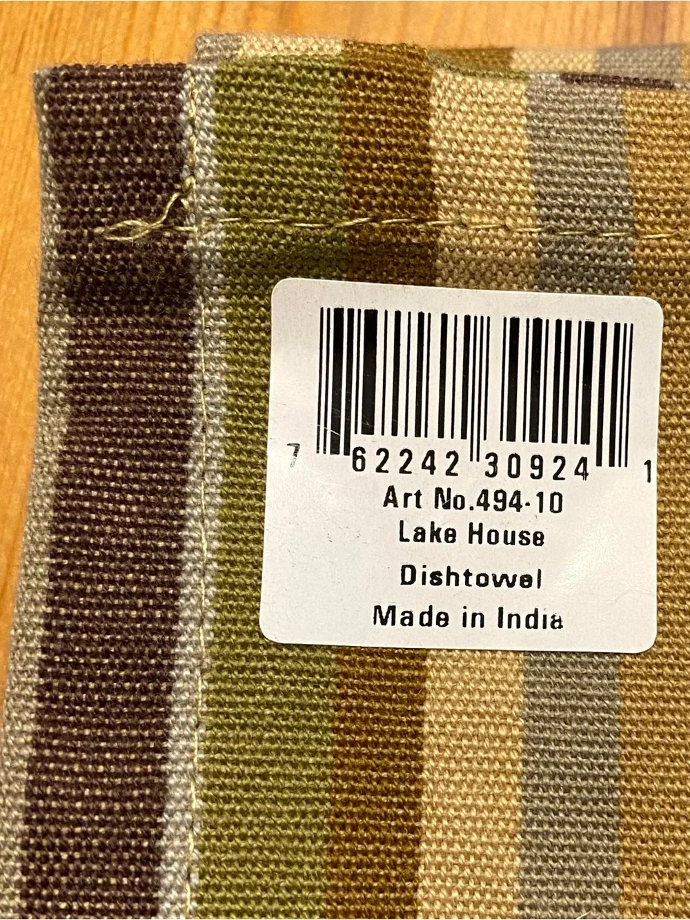 New Park Designs 4 Set Lake House Striped Kitchen Towels MCM Earth Tones